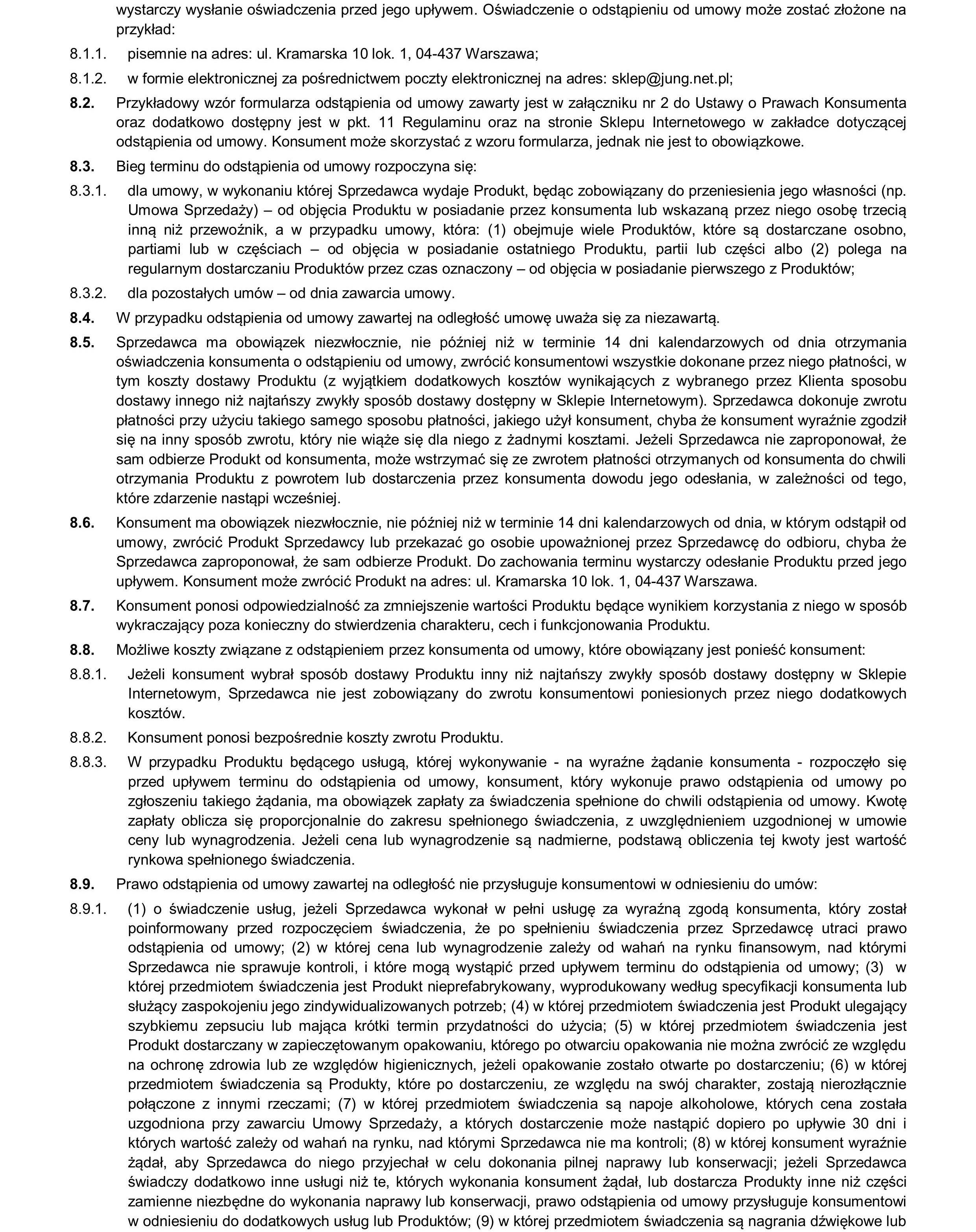 Regulamin sklepu jung.net.pl - Strona 6